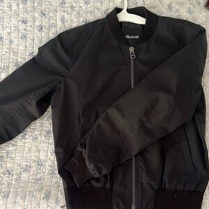 Madewell black bomber jacket.